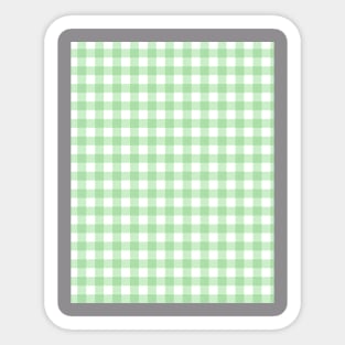 Green Gingham Sticker